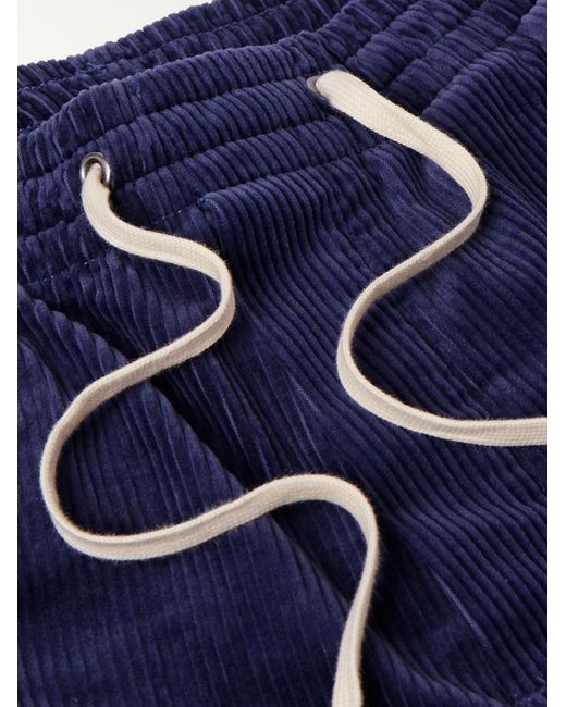 Polo Ralph Lauren Blue Prepster Straight-Leg Cotton-Corduroy Drawstring Shorts for men
