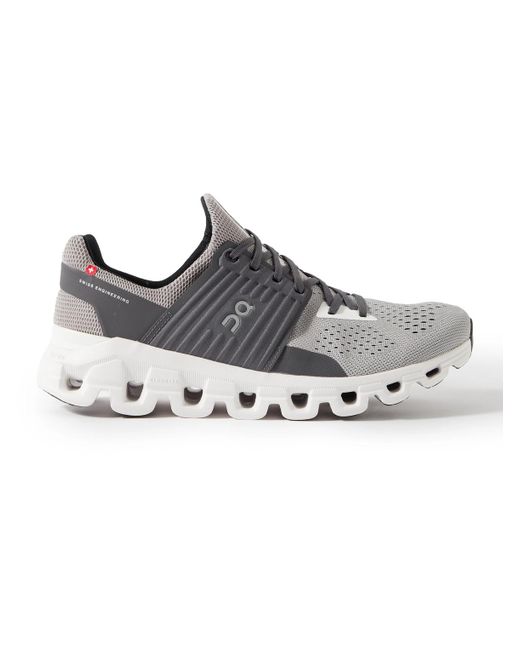 On Gray Cloudswift Rubber-trimmed Recycled Mesh Running Sneakers for men