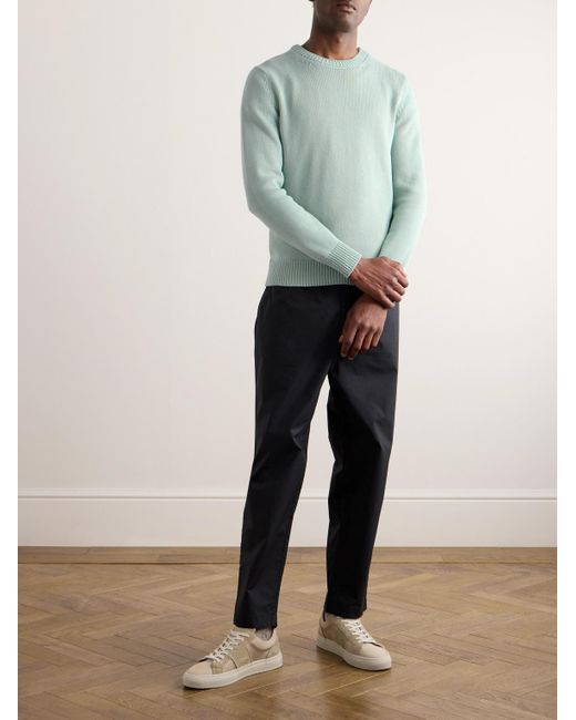 Incotex Green Zanone Slim-fit Cotton Sweater for men