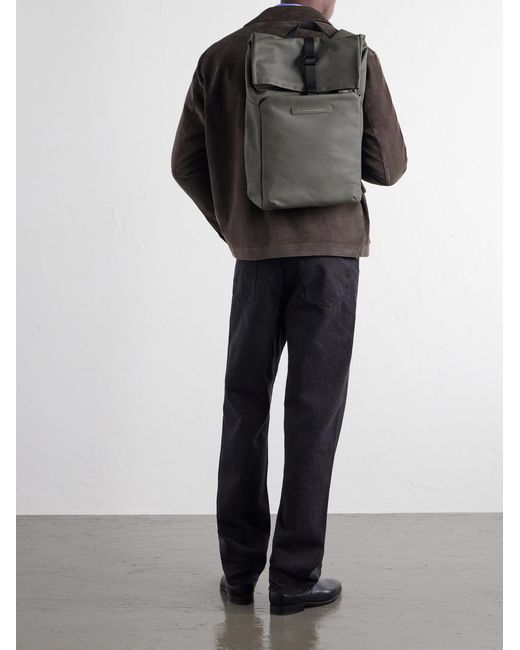 Horizn Studios Gray Sofo Rolltop X Waxed Cotton-Canvas Backpack for men