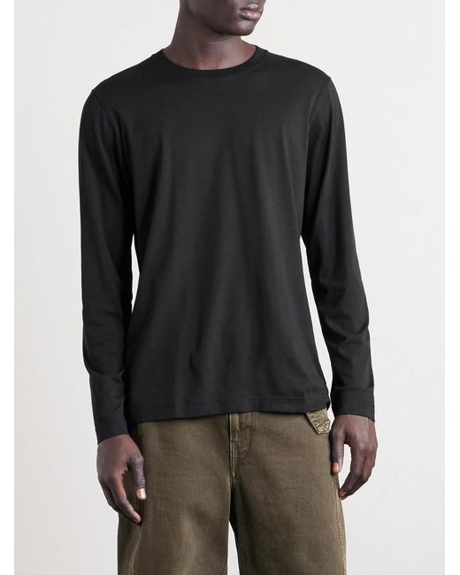 CDLP Black Lyocell And Pima Cotton-Blend Jersey T-Shirt for men