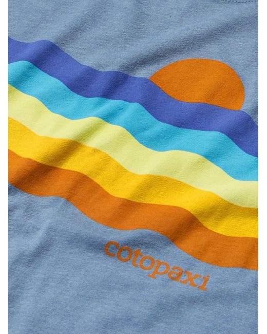 COTOPAXI Disco Wave T-Shirt aus Jersey aus einer Biobaumwollmischung in Blue für Herren