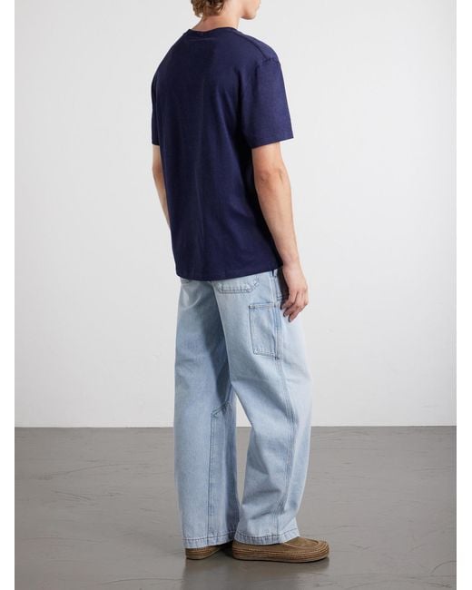 Loewe Blue Paula's Ibiza Patch-Appliqué Cotton-Blend Jersey T-Shirt for men