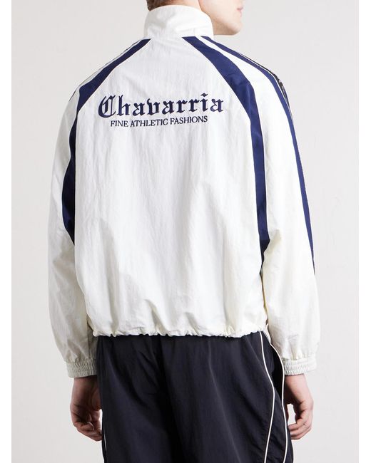 Willy Chavarria Blue Casa De Chavarria Logo-detailed Shell Jacket for men