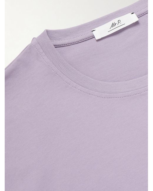 Mr P. Purple Relaxed-Fit Organic And Recycled Cotton-Jersey T-Shirt for men
