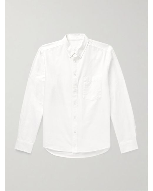 Isabel Marant White Jasolo Button-down Collar Cotton Oxford Shirt for men
