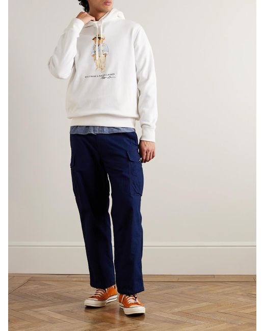 Polo Ralph Lauren Natural Logo-print Cotton-blend Jersey Hoodie for men
