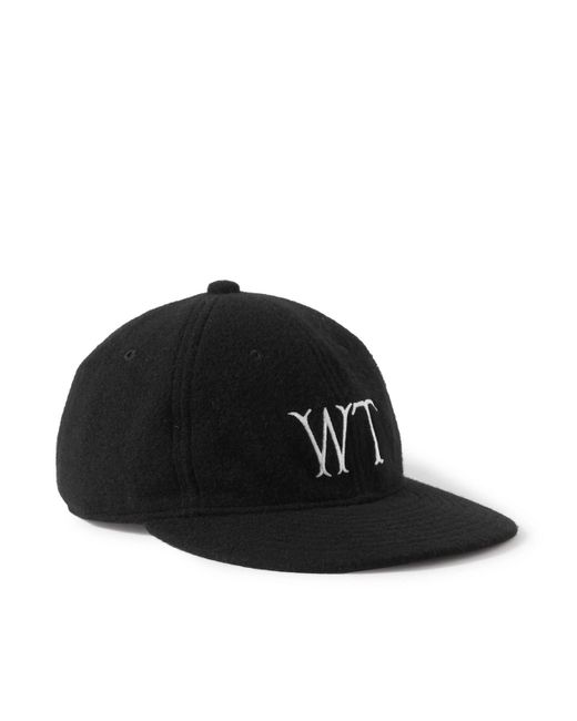 (w)taps Black Logo-embroidered Wool-blend Baseball Cap for men