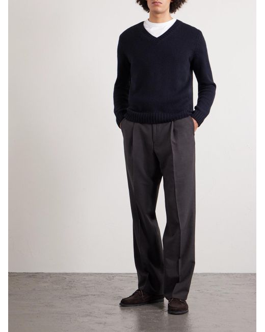 Saman Amel Blue Kay Cashmere Sweater for men