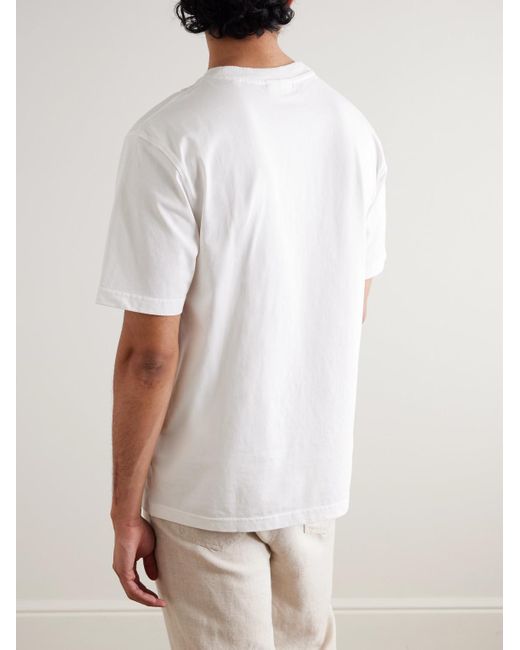 NN07 White Adam 3209 Logo-Embroidered Pima Cotton-Jersey T-Shirt for men