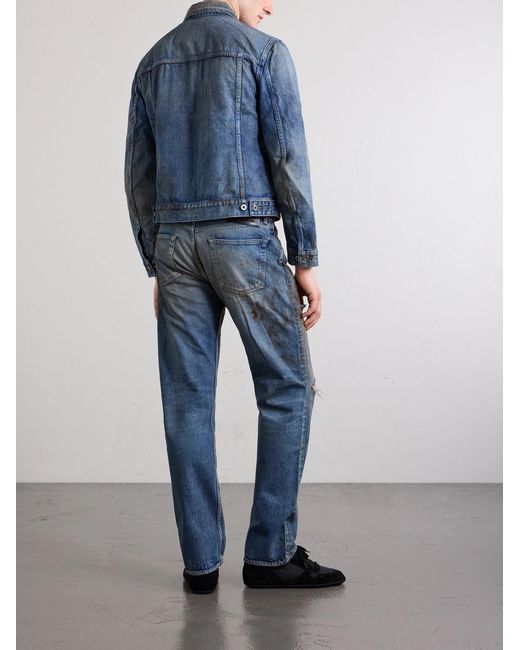 Rick Owens Blue Denim Trucker Jacket for men