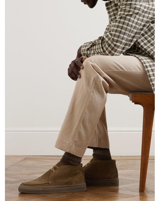 Mr P. Brown Larry Split-Toe Regenerated Suede By Evolo Chukka Boots for men
