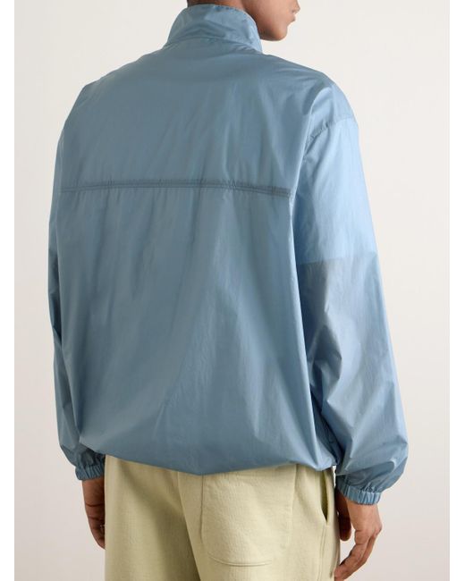 Auralee Blue Shell Half-zip Jacket for men