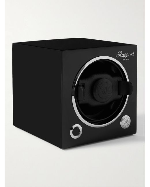 Rapport Black Evolution Lacquered Cedar Watch Winder for men