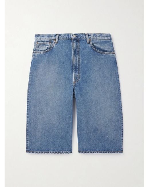 Orslow Super Dad's Wide-Leg Denim Shorts in Blue for Men | Lyst UK