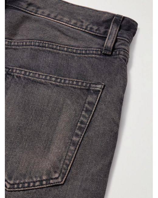 Fear Of God Gray Straight-Leg Logo-Appliquéd Distressed Jeans for men