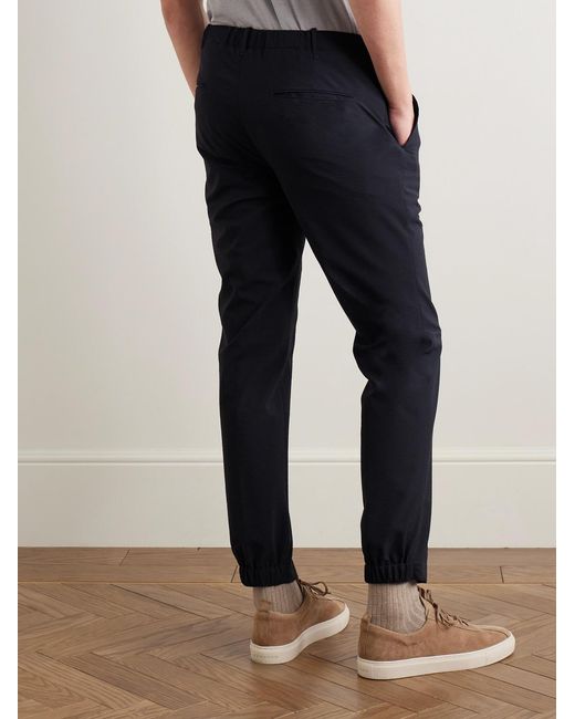 Slowear Blue Teknosartorial Slim-Fit Stretch-Seersucker Trousers for men