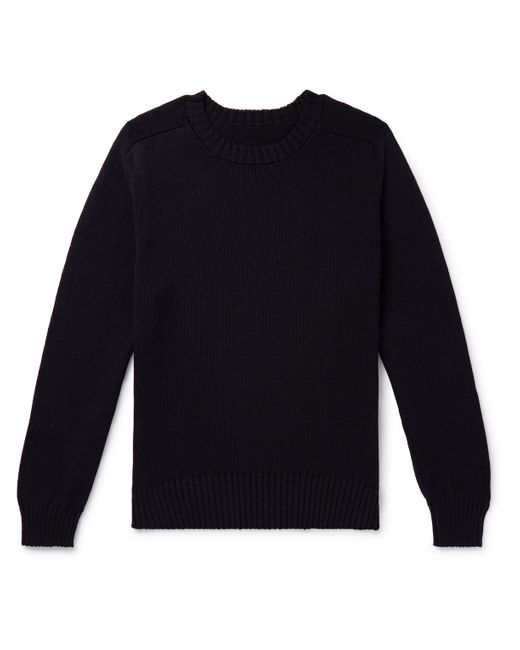 Anderson & Sheppard Blue Cotton Sweater for men