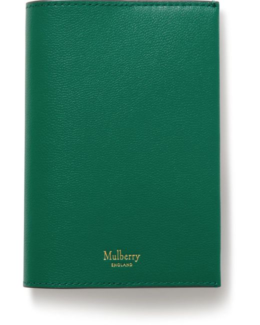 Mulberry Green Leather Passport Cover for men