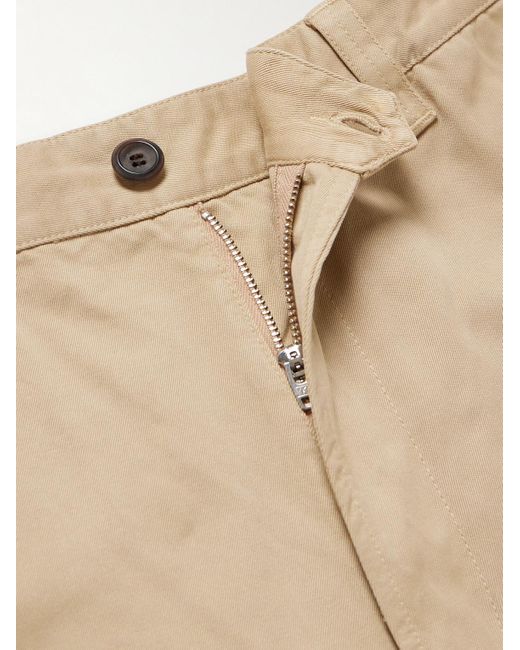 Drake's Natural Straight-leg Cotton-twill Chinos for men