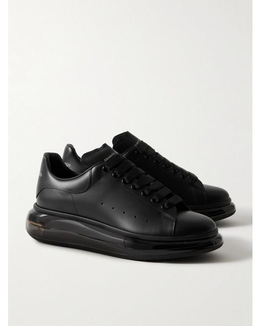 Alexander McQueen Sneakers aus Leder mit überstehender Sohle in Black für Herren
