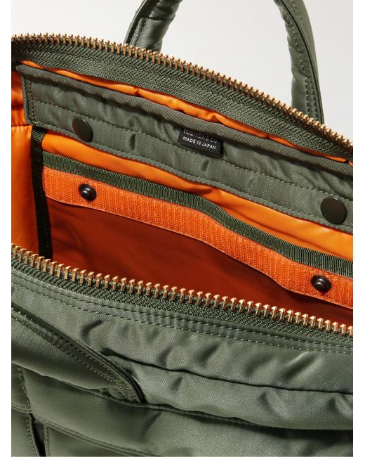Porter-Yoshida and Co Green Tanker 2Way Nylon-Twill Briefcase for men