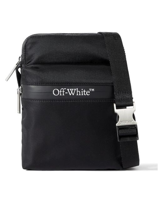 Off-White c/o Virgil Abloh Black Outdoor Logo-print Shell Messenger Bag for men