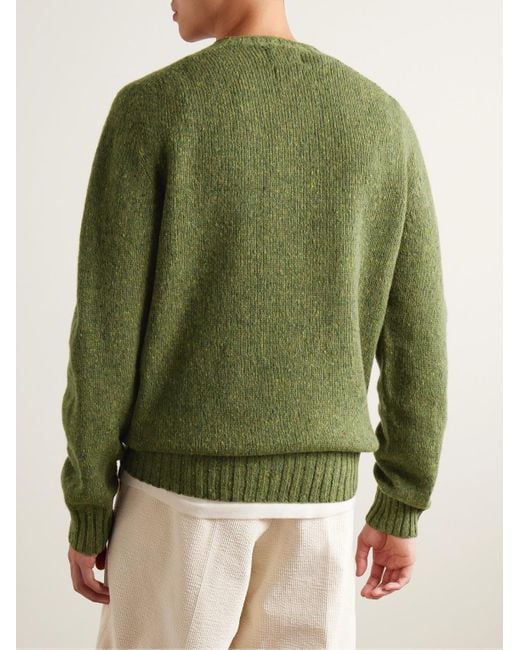 Howlin' By Morrison Green Terry Donegal Wool Sweater for men
