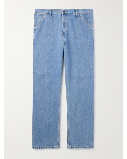 Carhartt Blue Single Knee Straight-leg Jeans for men