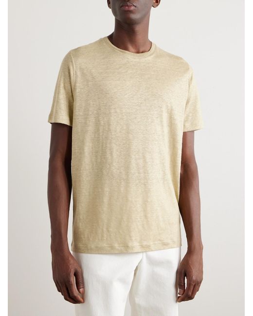 Loro Piana Natural Linen T-shirt for men
