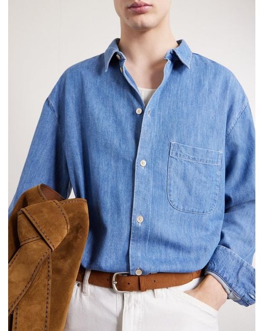 A Kind Of Guise Blue Gusto Cotton-Blend Denim Shirt for men