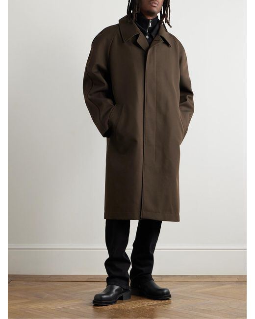 Lemaire Brown Wool-Blend Car Coat for men