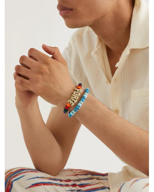 Carolina Bucci Mykonos Forte Beads Blackened Multi-Stone Bracelet for men