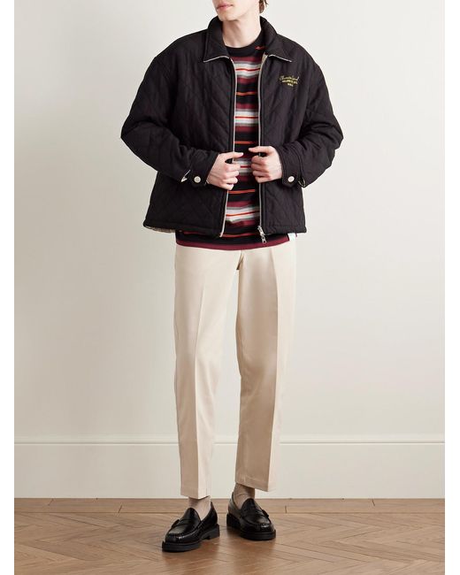 Neighborhood Natural Wp Straight-Leg Cropped Twill Trousers for men
