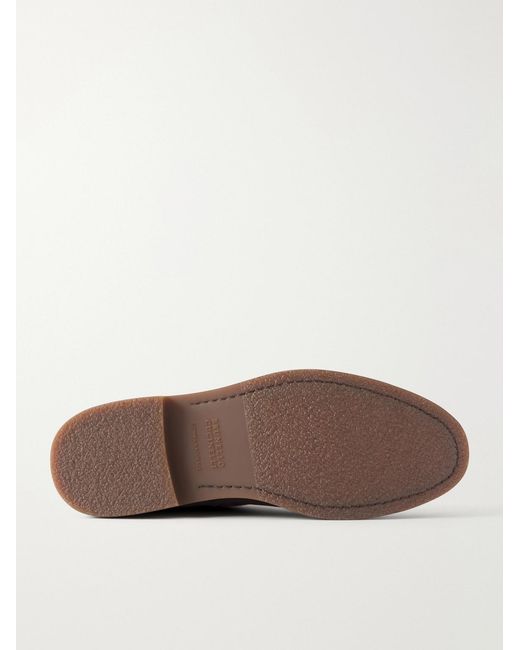 Brunello Cucinelli Brown Suede Chelsea Boots for men