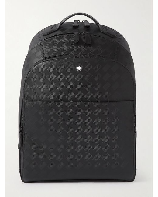 Montblanc Black Extreme 3.0 Large Cross-grain Leather Backpack for men