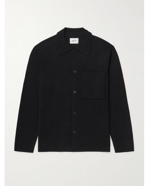 NN07 Black Jonas 6530 Knitted Overshirt for men