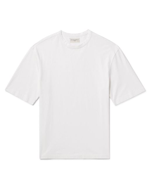 Officine Generale White Benny Cotton-jersey T-shirt for men