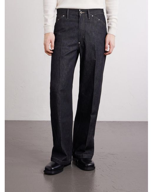 Lemaire Black Wide-Leg Organic Jeans for men