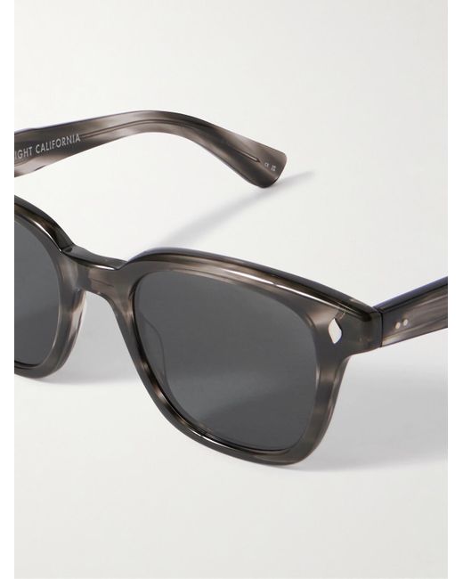 Garrett Leight Black Broadway D-Frame Acetate Sunglasses for men