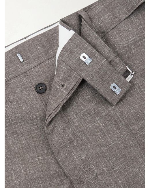 Officine Generale Gray Straight-leg Virgin Wool for men