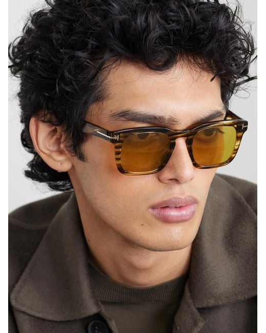 Tom Ford Natural Dax D-frame Tortoishell Acetate Sunglasses for men