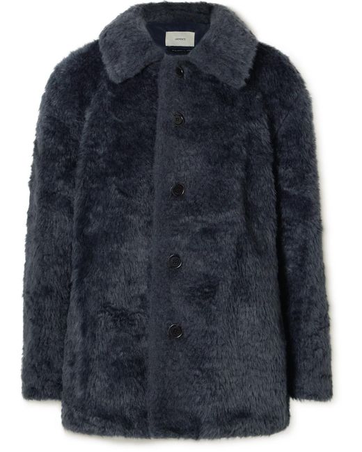 Amomento Oversized Faux Fur Coat in Blue for Men | Lyst