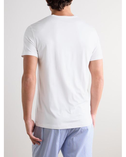 Derek Rose White Basel Stretch-Micro Modal Jersey T-Shirt for men