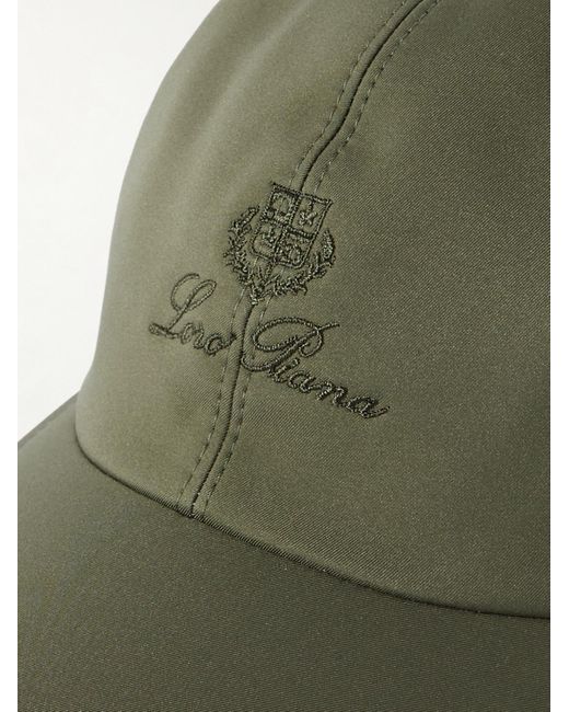 Loro Piana Green Logo-embroidered Storm System® Shell Baseball Cap for men