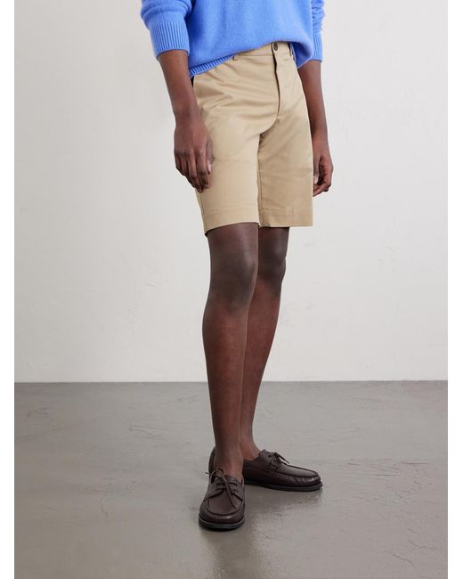 Slowear Natural Slim-Fit Cotton-Blend Gabardine Chino Shorts for men