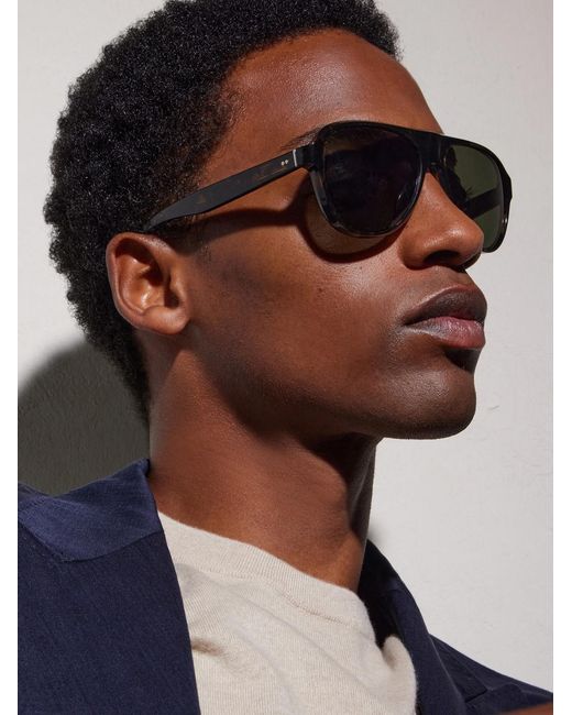 Oliver Peoples Black Paul Newman Aviator-style Acetate Sunglasses for men