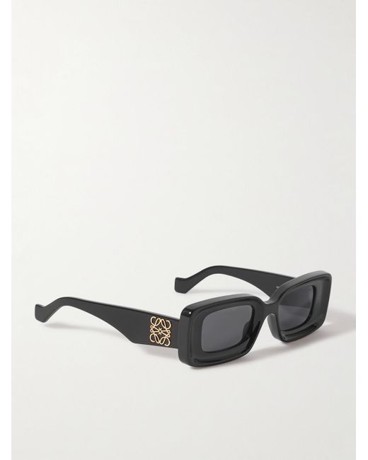 Loewe Black Anagram Rectangular-frame Acetate Sunglasses for men