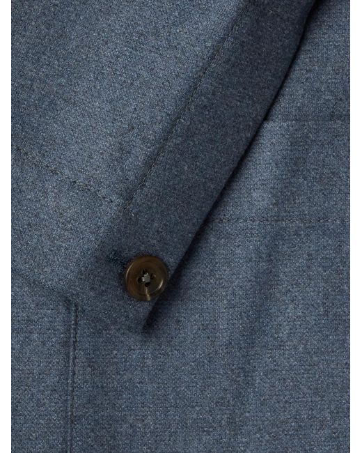 STÒFFA Blue Wool-Flannel Blazer for men