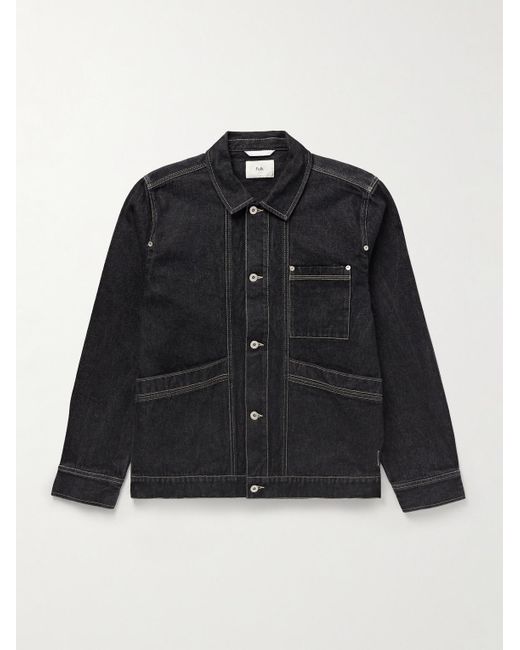 Folk Black Meyer Denim Jacket for men